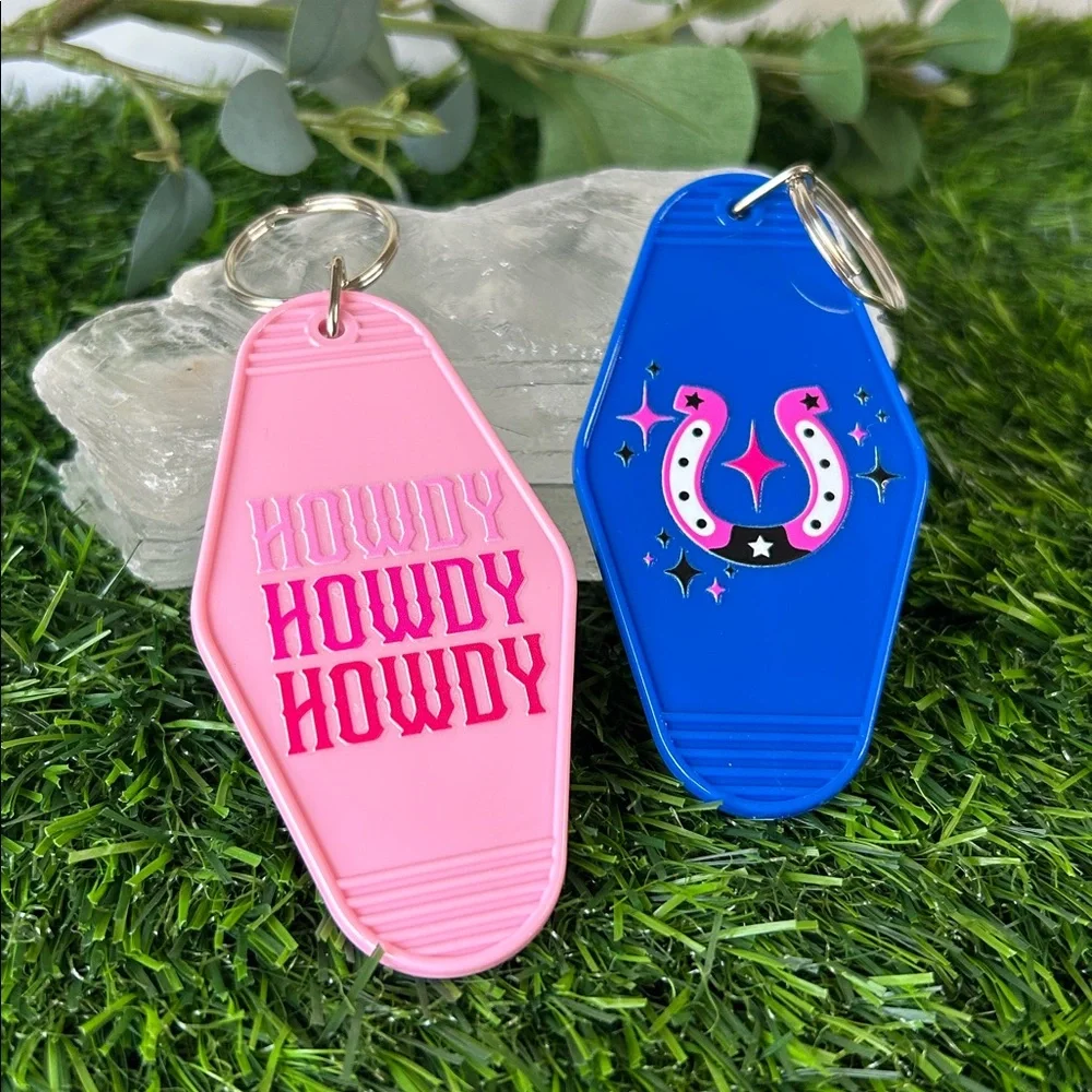 Two Custom Made Key Chain Bag Charms NWOT